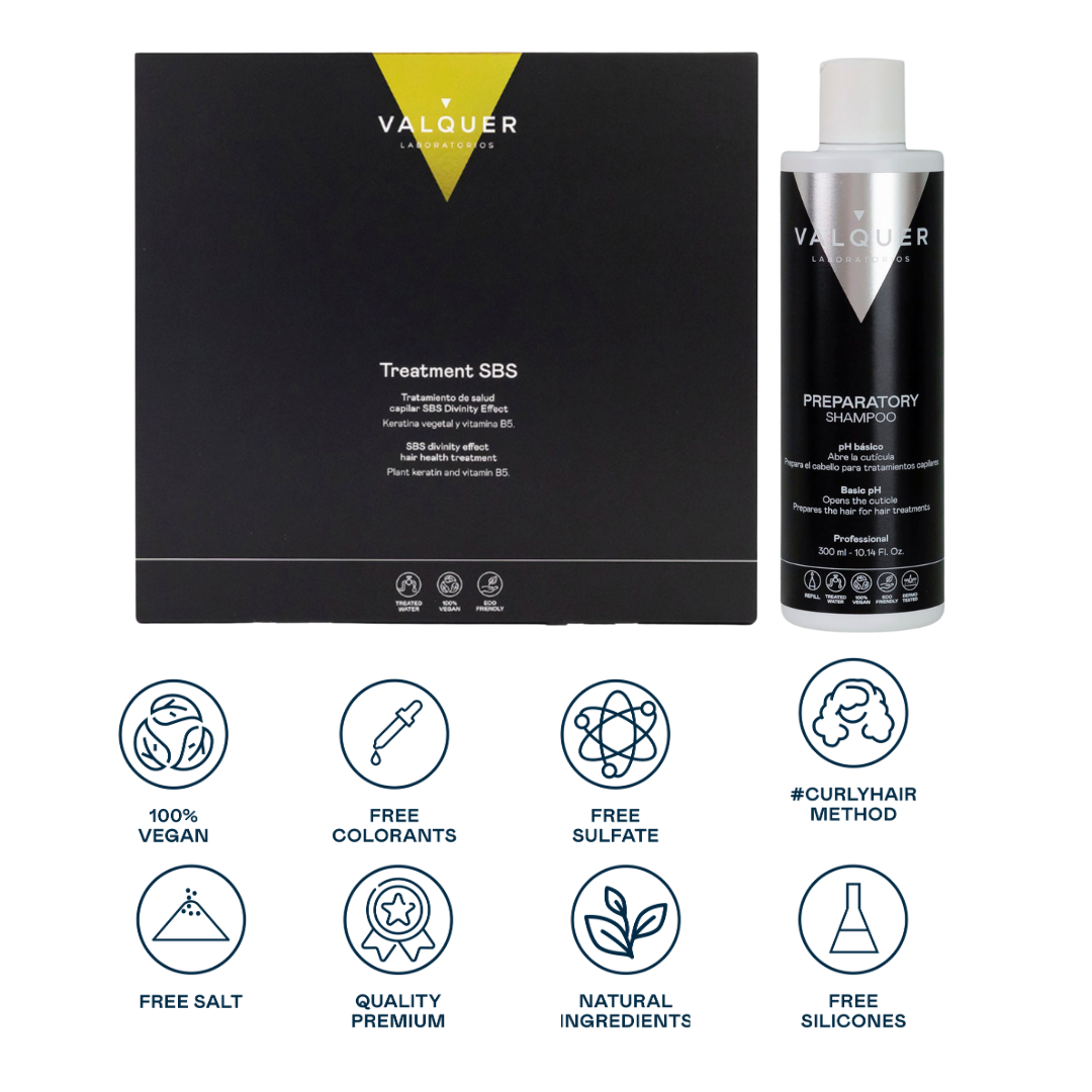 Pack de traitement capillaire SBS avec shampooing préparatoire