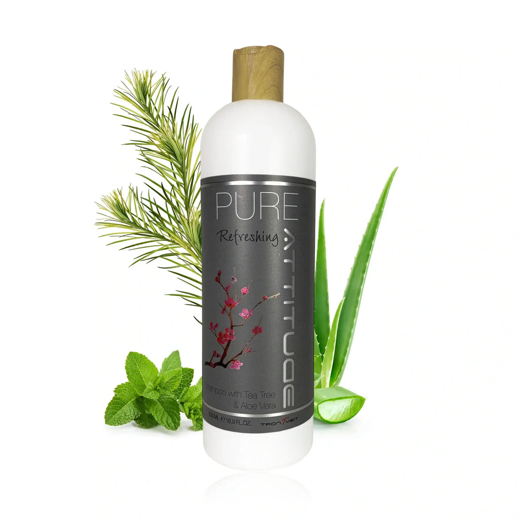 PURE Shampooing rafraîchissant naturel pour cheveux - 100 % végétalien