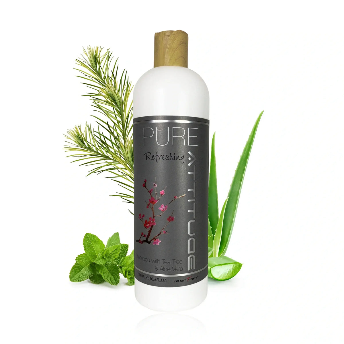 PURE Shampooing rafraîchissant naturel pour cheveux - 100 % végétalien
