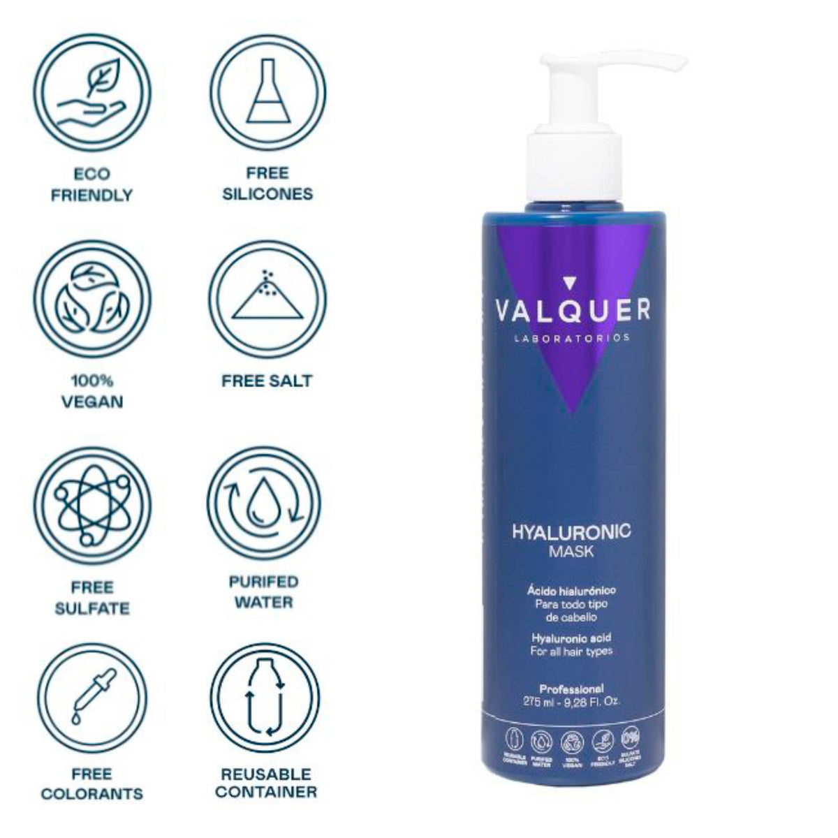 Masque capillaire à l’acide hyaluronique - 275 ml