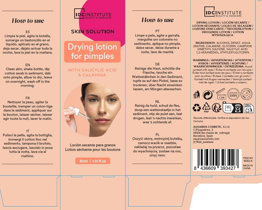 Lotion séchante anti-acné Acneraser IDC Skin Solutions 30 ml