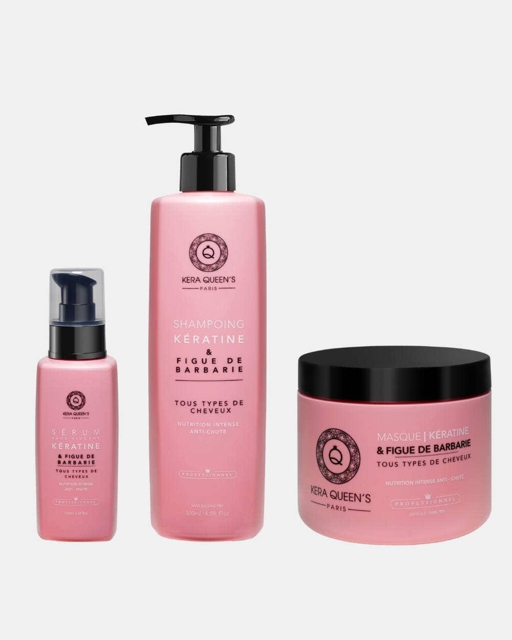 Trio de soins pour cheveux Kératine & Figue de barbarie