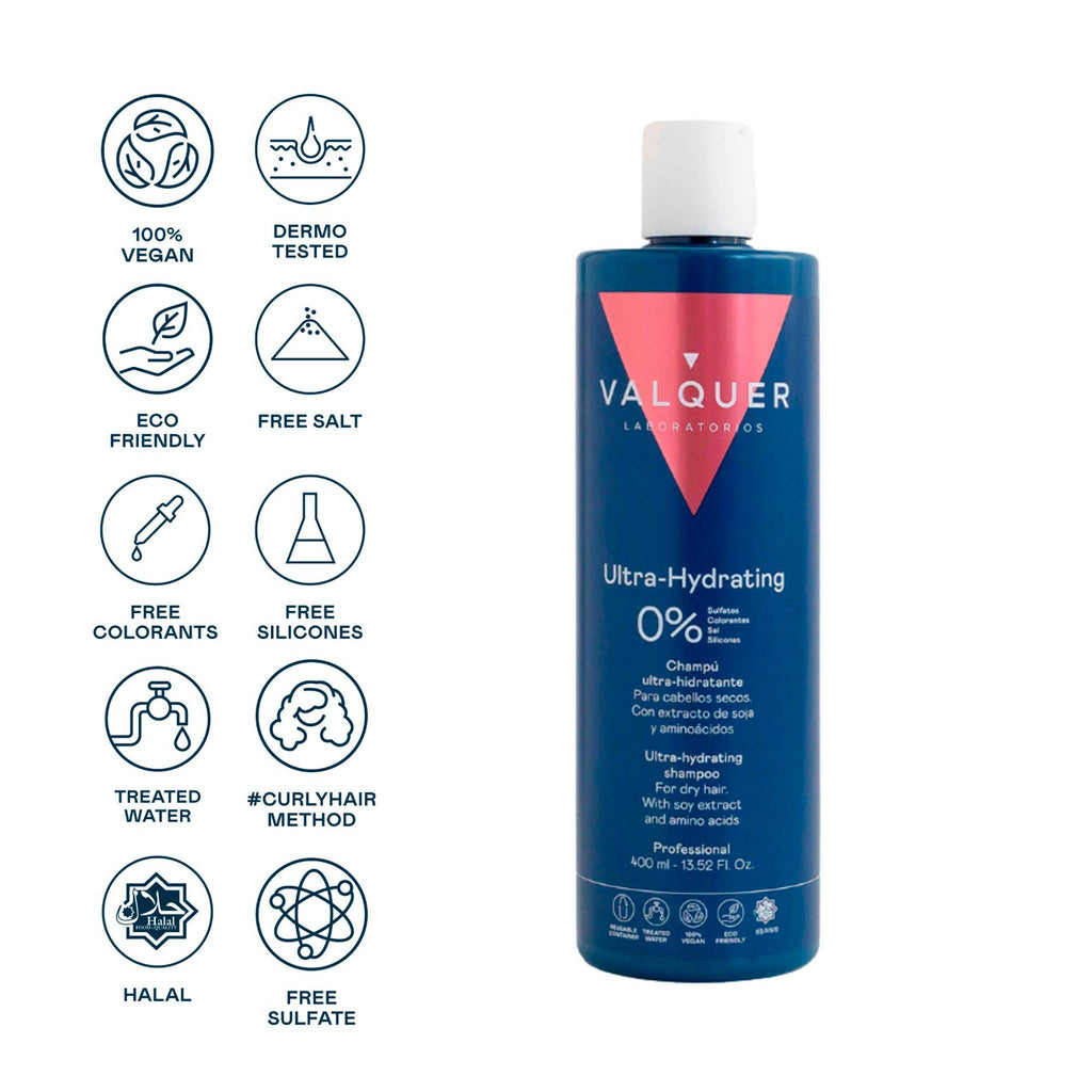 Shampoo Ultra-Hydratant Zéro % cheveux secs 400 ml