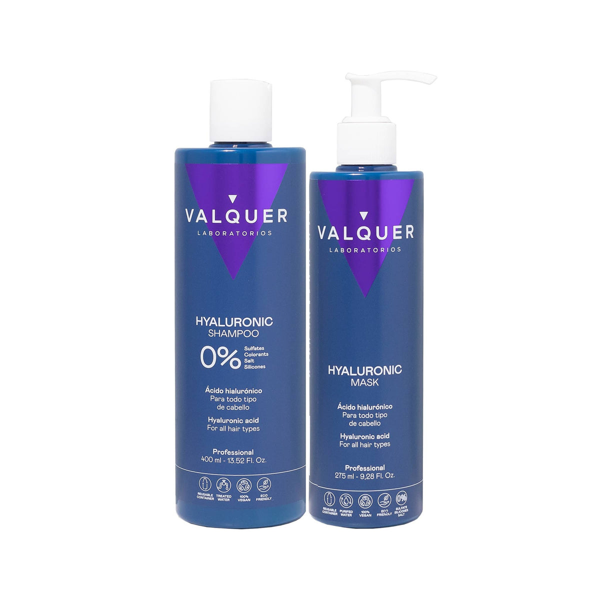 Pack shampooing et masque Acide Hyaluronique 400 ml + 275 ml