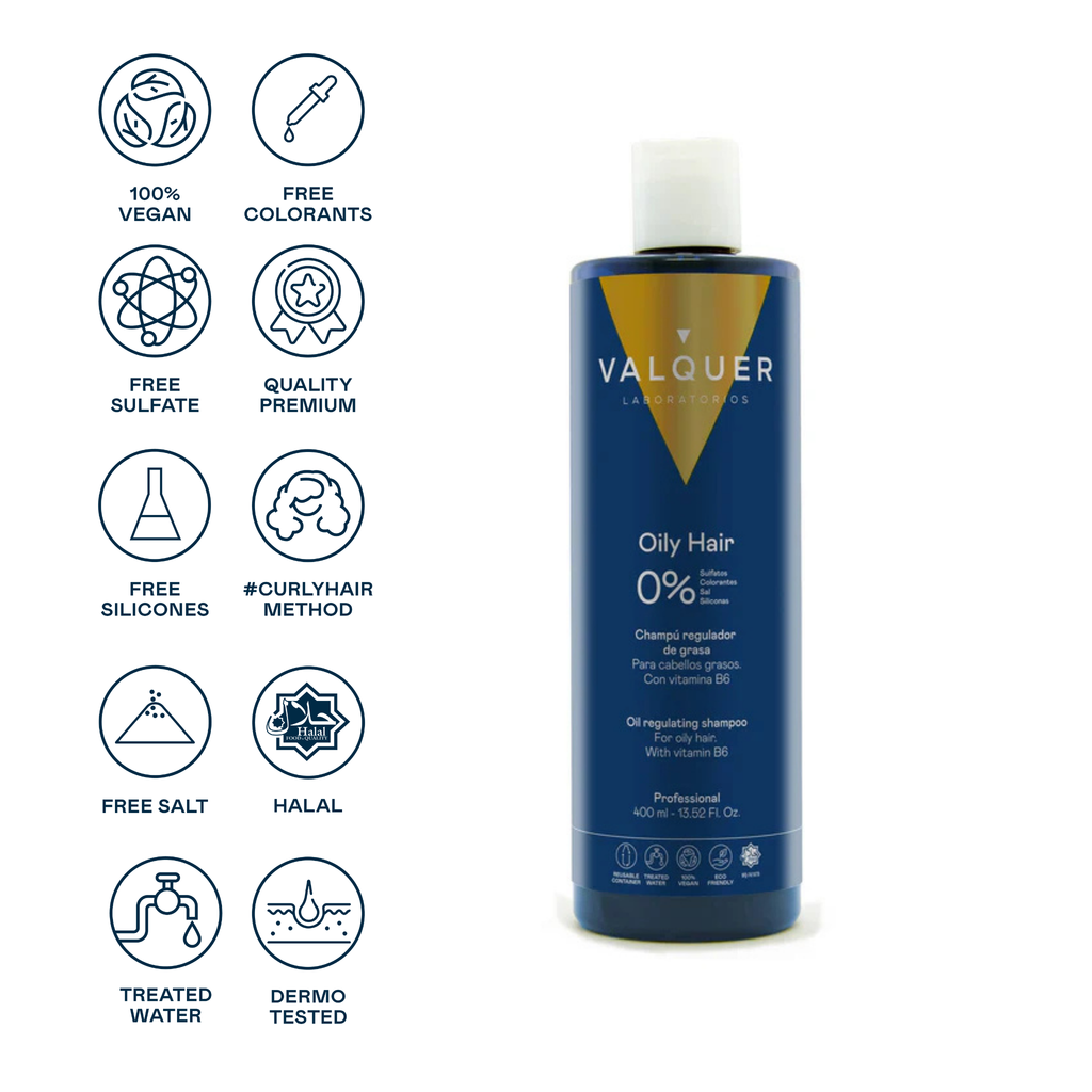 Shampoo pour Cheveux Gras - 0% Sans Sulfates - 400 ml