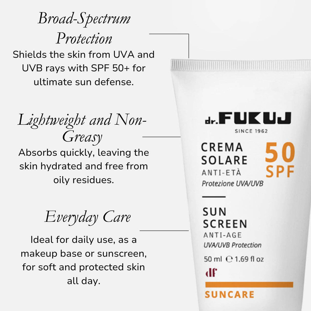 Crème solaire anti-âge SPF 50+
