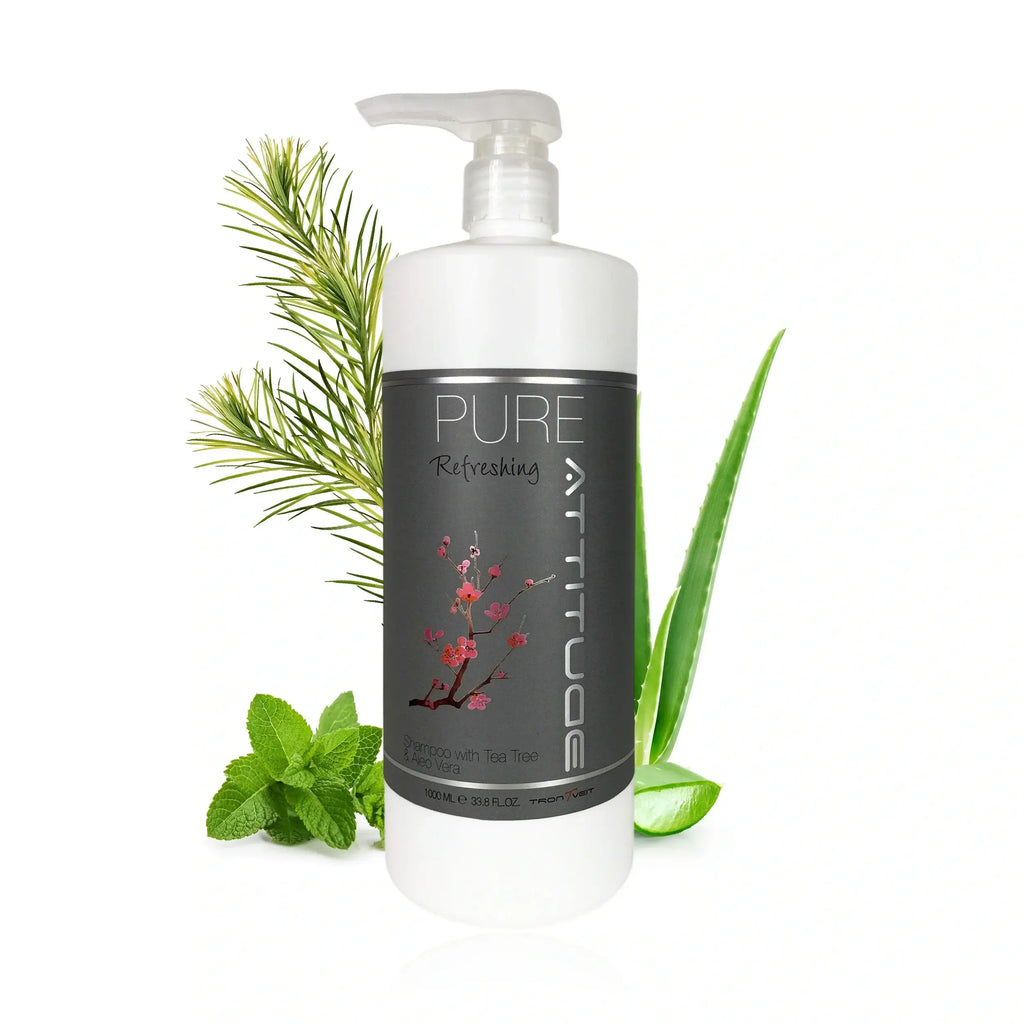 PURE Shampooing rafraîchissant naturel pour cheveux - 100 % végétalien