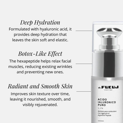 Acide hyaluronique 1,1 % + Peptide Argireline®