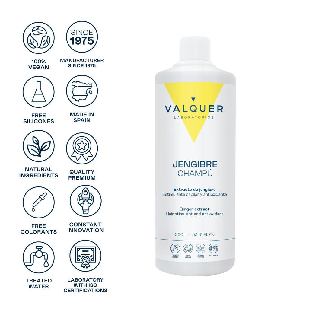 Shampoing Gingembre – Force et Vitalité 1000 ml