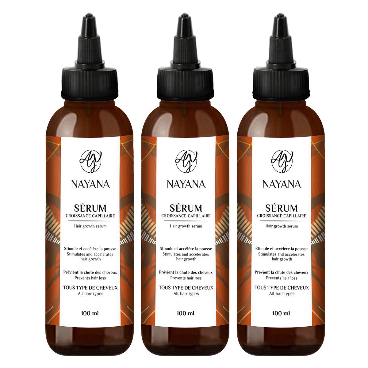 3x SERUM 100ML CROISSANCE CAPILLAIRE - CURE DE FOND