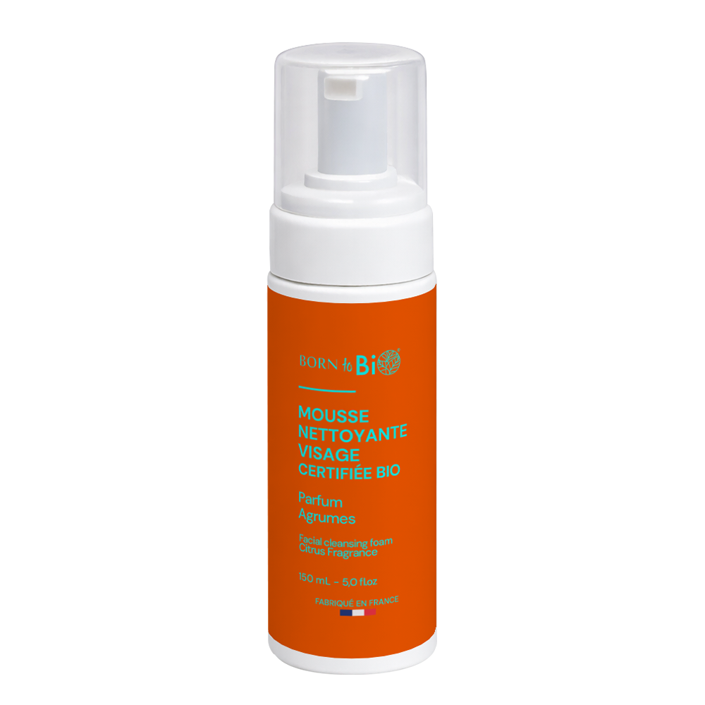 Mousse Nettoyante Visage Agrumes - Certifiée bio