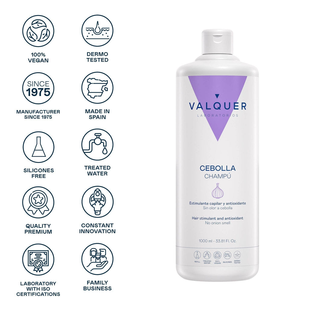 Shampooing stimulant extrait d'oignon tous types de cheveux 1000 ml