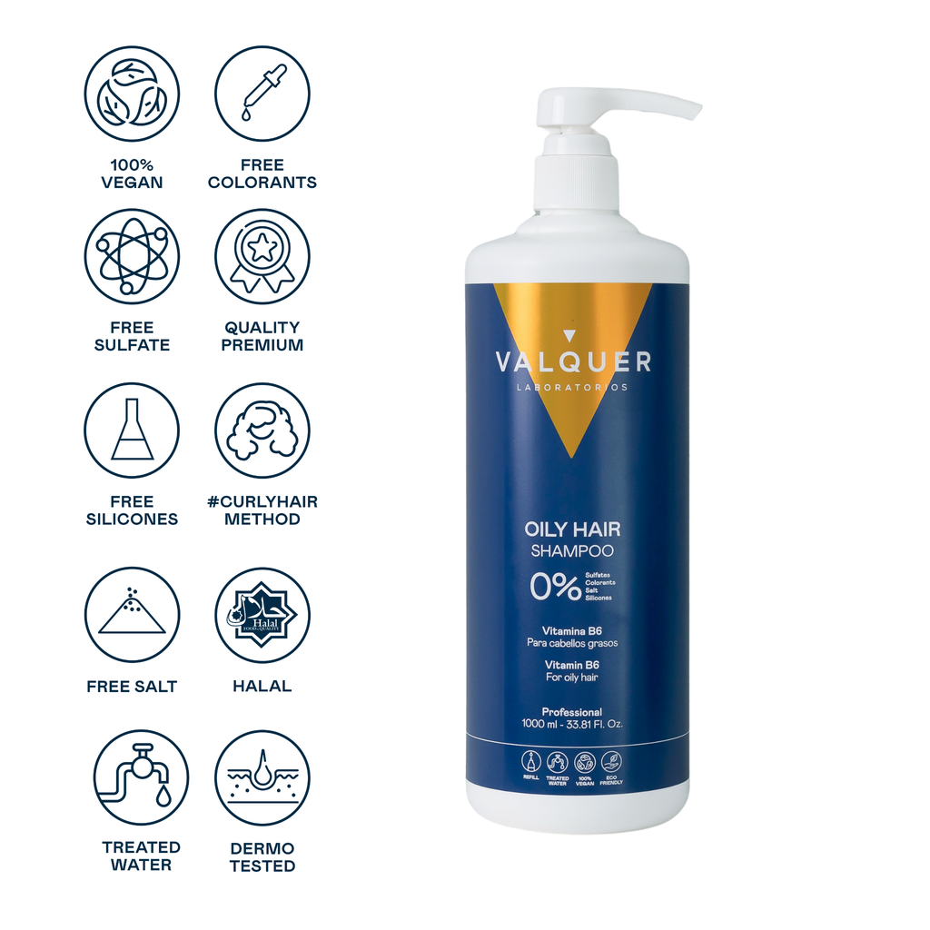 Shampooing pour cheveux gras - 0 % sulfates - 1000 ml