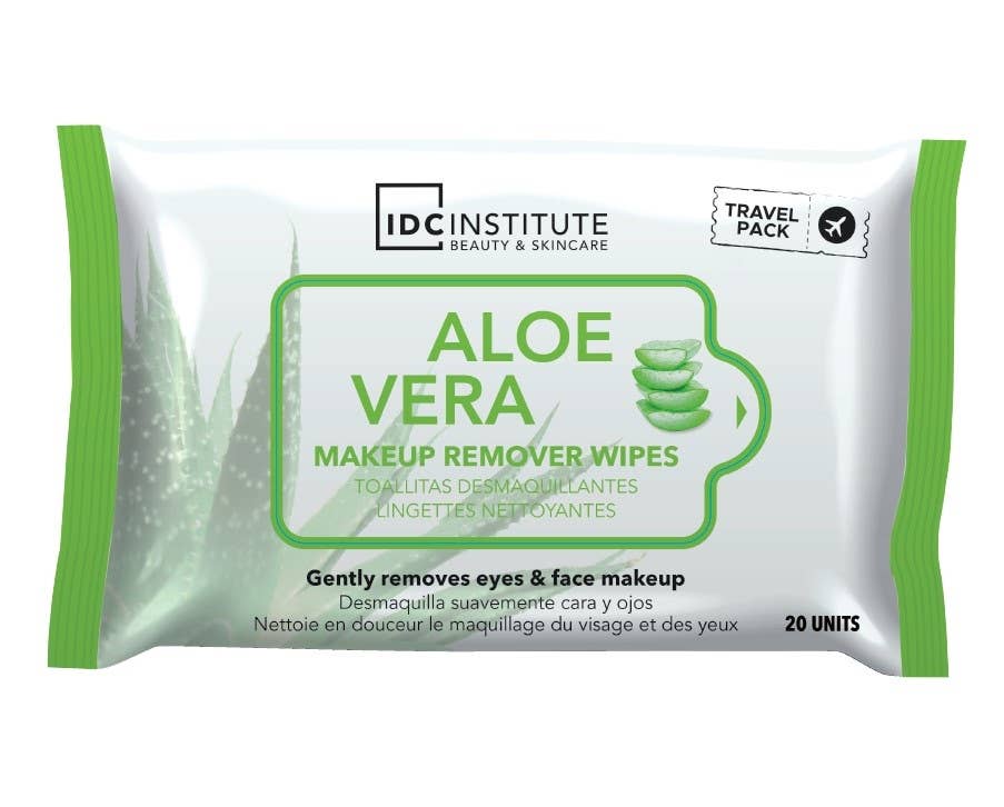 Lingettes démaquillantes à l'aloe vera IDC INSTITUTE, 20 unités